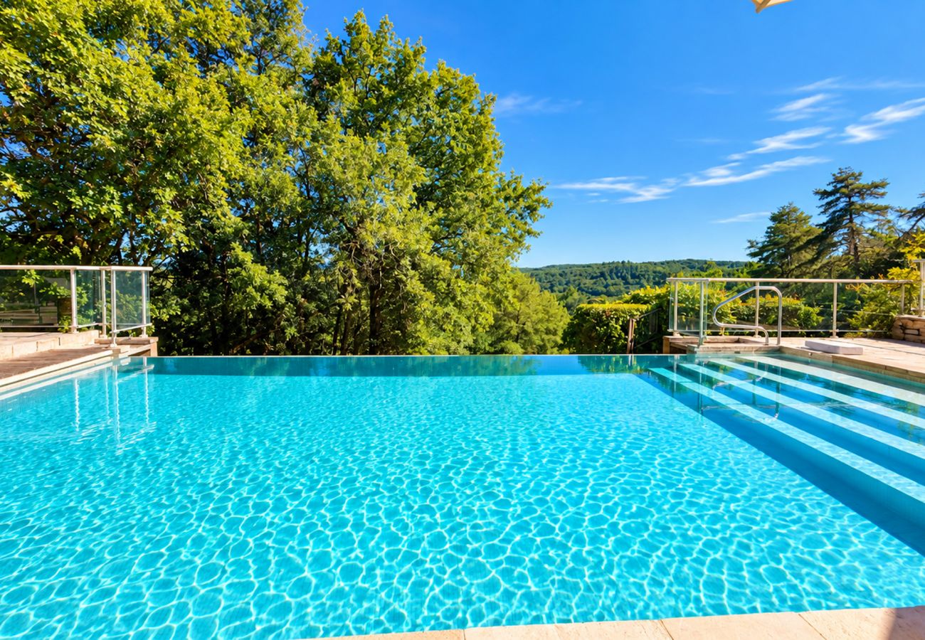 Villa à Tursac - Demeure de charme avec piscine à débordement et vue exceptionnelle sur la vallée